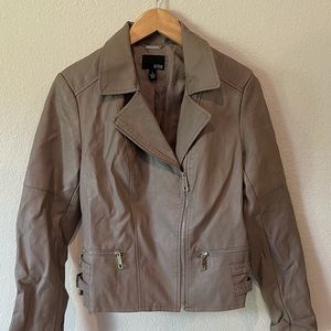 Ana Moto faux leather jacket coat size large